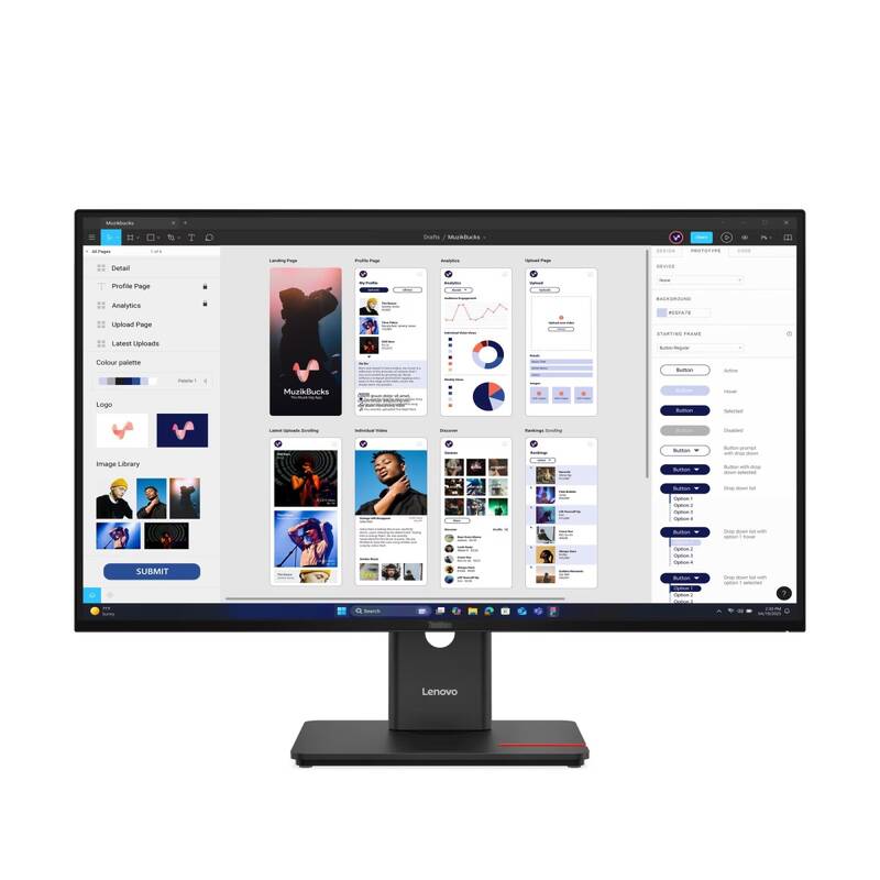 Monitor Lenovo ThinkVision T32UD-40 (64B0ZAT1EU) černý - Obrázek 4