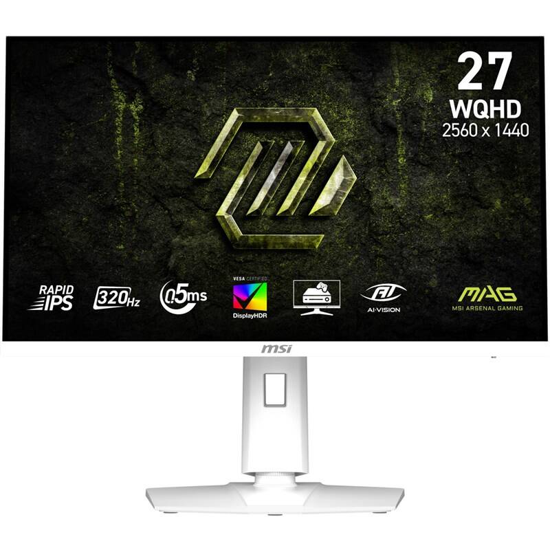 Herní monitor MSI MAG 274QRFW X32 (MAG 274QRFW X32) bílý