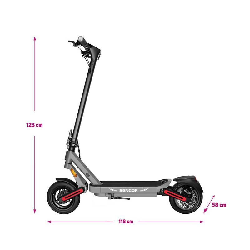 Sencor SCOOTER S71 DARK černá/šedá - Obrázek 11