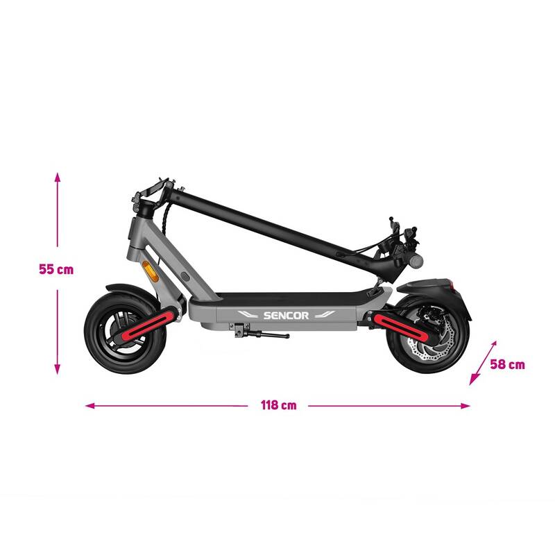 Sencor SCOOTER S71 DARK černá/šedá - Obrázek 12