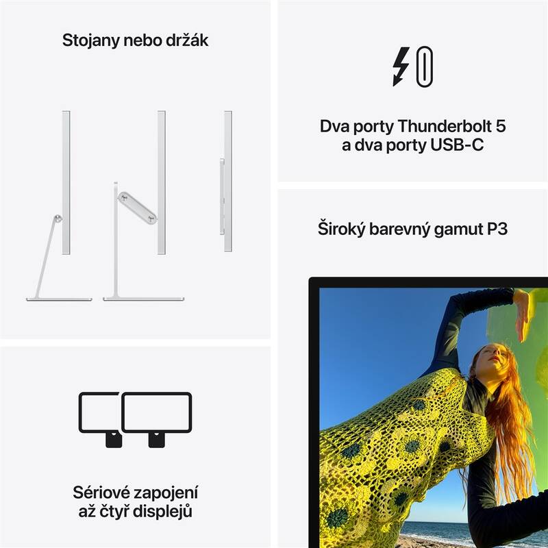 Monitor Apple Studio Display - sklo s nanotexturou - stojan s nastavitelným náklonem a výškou (MFF04CS/A) - Obrázek 9