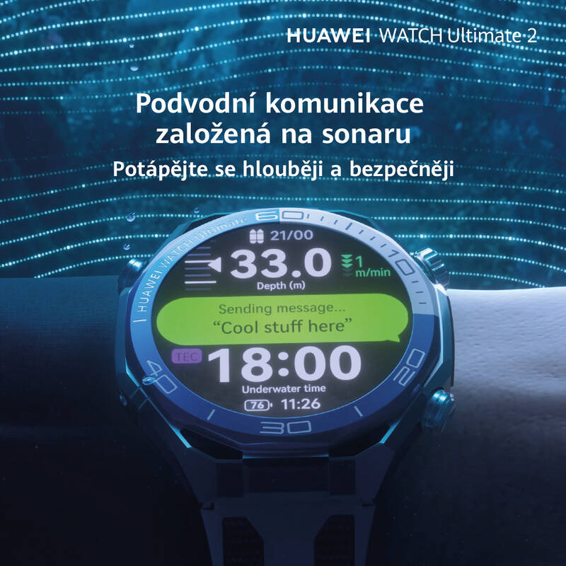 Chytré hodinky Huawei Watch Ultimate 2 NFC (55020GNT) zelené - Obrázek 14