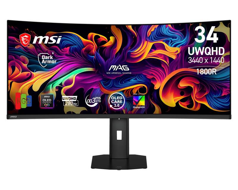 Herní monitor MSI MAG 341CQP QD-OLED X28 (MAG 341CQP QD-OLED X28) černý - Obrázek 5