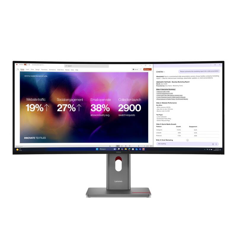 Monitor Lenovo ThinkVision P40WD-40 (64B4XAT1EU) černý - Obrázek 4
