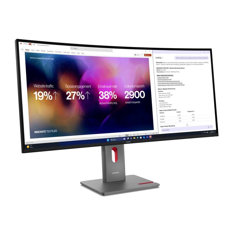 Monitor Lenovo ThinkVision P40WD-40 (64B4XAT1EU) černý - Obrázek 5