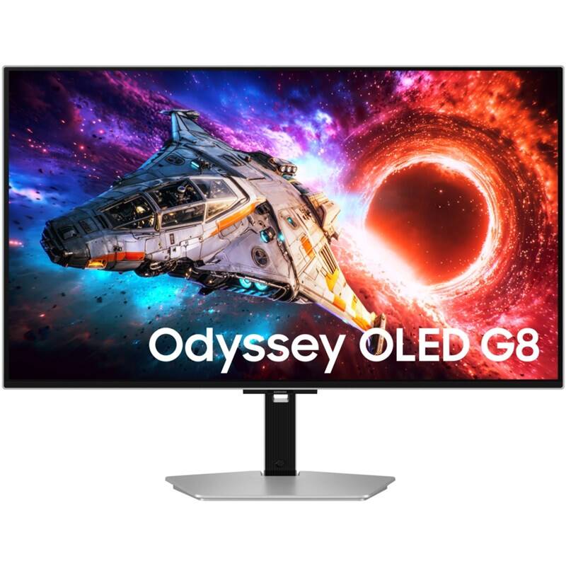 Herní monitor Samsung Odyssey G8 (G80SH) (LS32HG800SUXEN) stříbrný