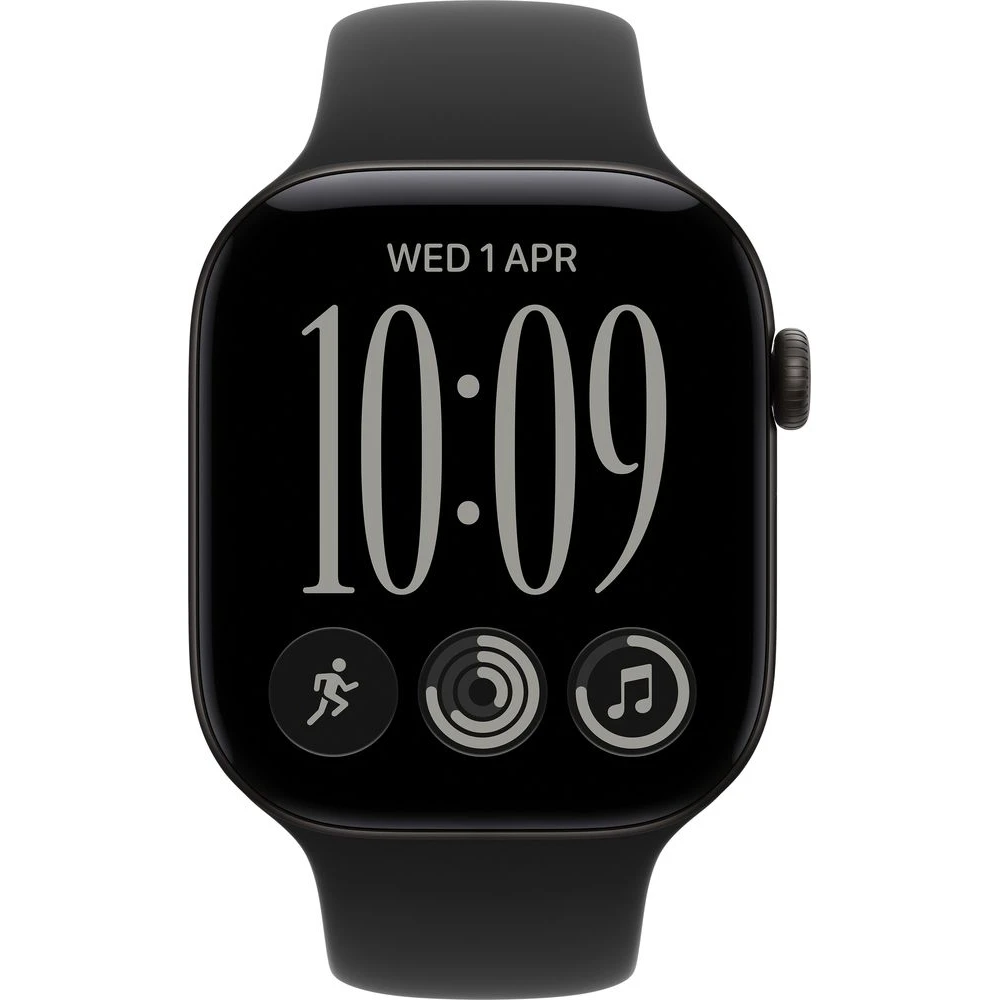 Apple Watch Series 12 Cellular (46mm) Černý hliník s černým sportovním řemínkem M/L - Obrázek 2