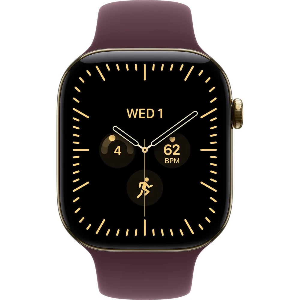 Apple Watch Series 12 Cellular (42mm) Zářivě zlatý titan s burgundy sportovním řemínkem M/L - Obrázek 2