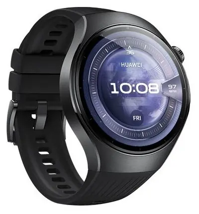 Chytré hodinky Huawei Watch 5 46 mm LTE NFC - Black + Fluoroelastomer Strap (55020EWB) černé - Obrázek 3