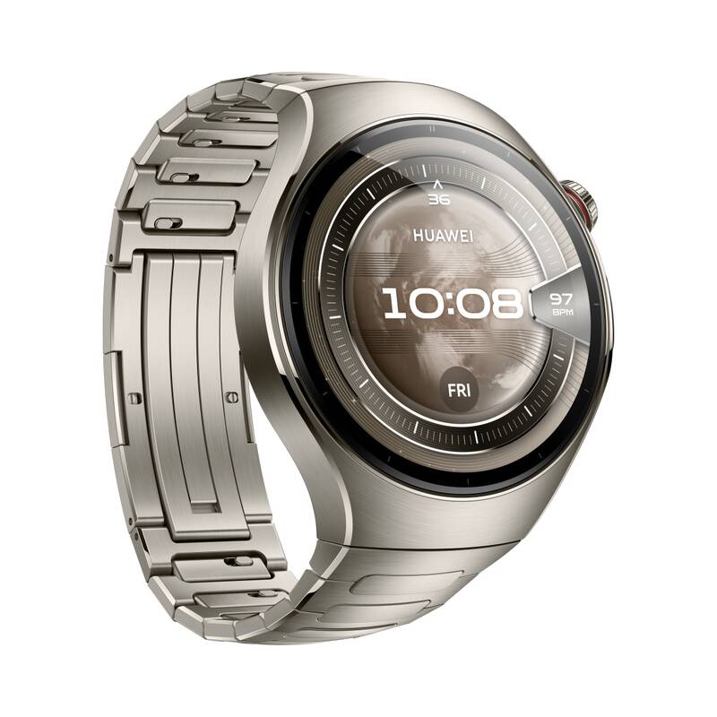 Chytré hodinky Huawei Watch 5 46 mm LTE NFC - Silver + Titanium Strap (55020EVW) stříbrné - Obrázek 3