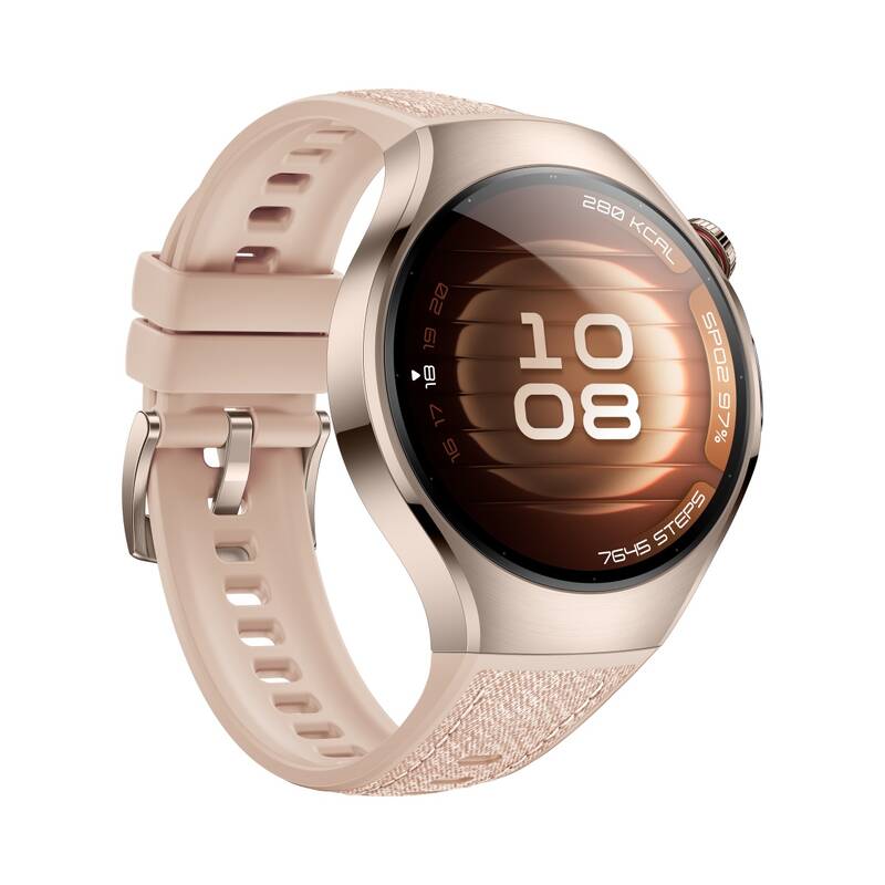 Chytré hodinky Huawei Watch 5 42 mm LTE NFC - Gold + Beige Strap (55020EWF) - Obrázek 3