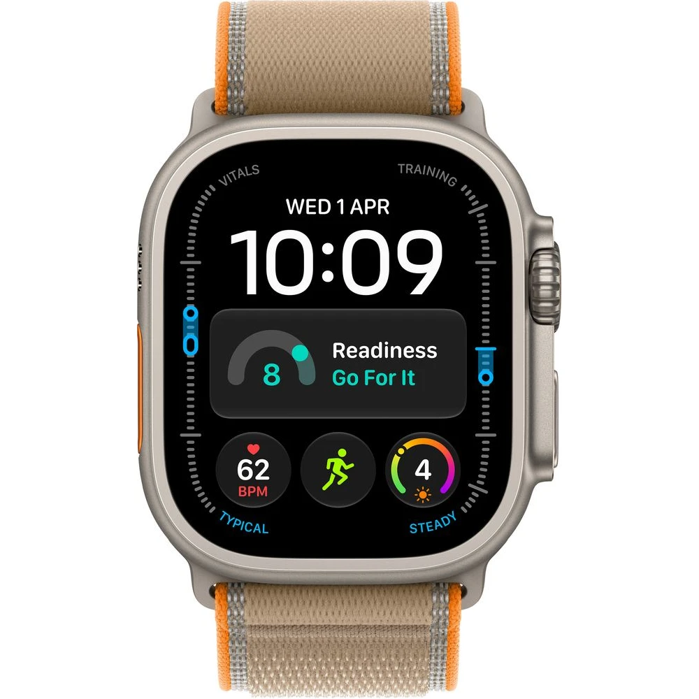 Apple Watch Ultra 4 49mm Přírodní titan s pískovým Trailovým tahem S/M - Obrázek 2